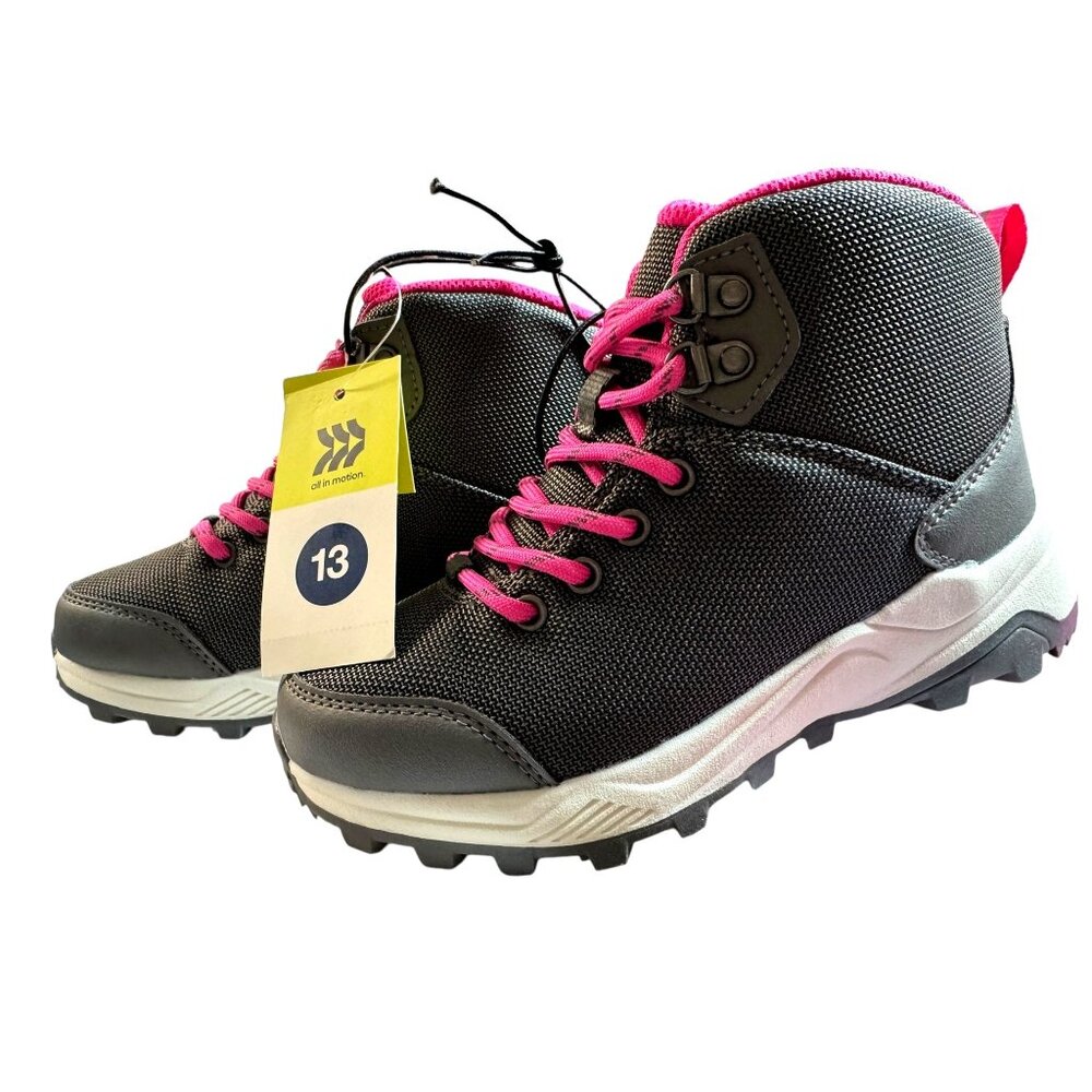 Kids' Dawson Lace-up Winter Boots - All in Motion Gray Size 13 NWT‎